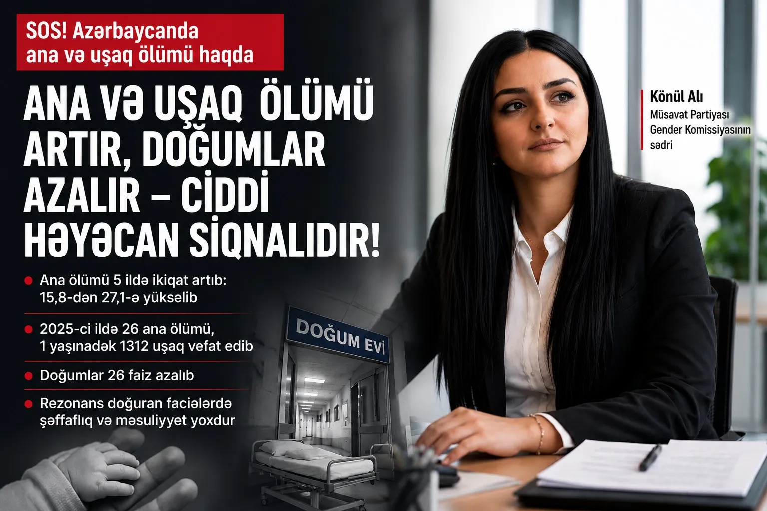 Müsavat rəsmisi: Ana və körpə ölümləri artıq sistem problemidir